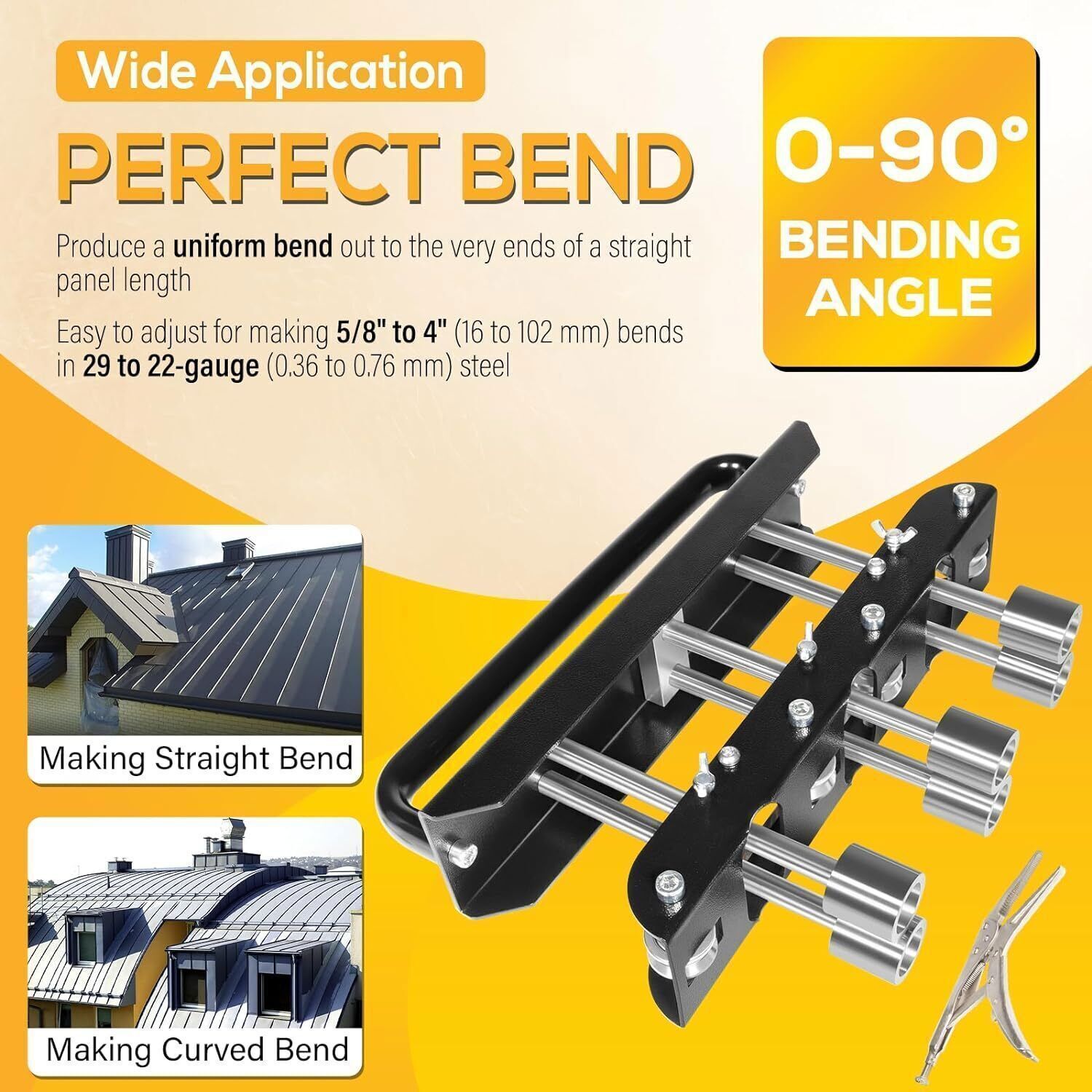 ER3 3-Station Edge Roller Fit 29 to 22-Gauge Steel, Making 5/8in to 4in Bends