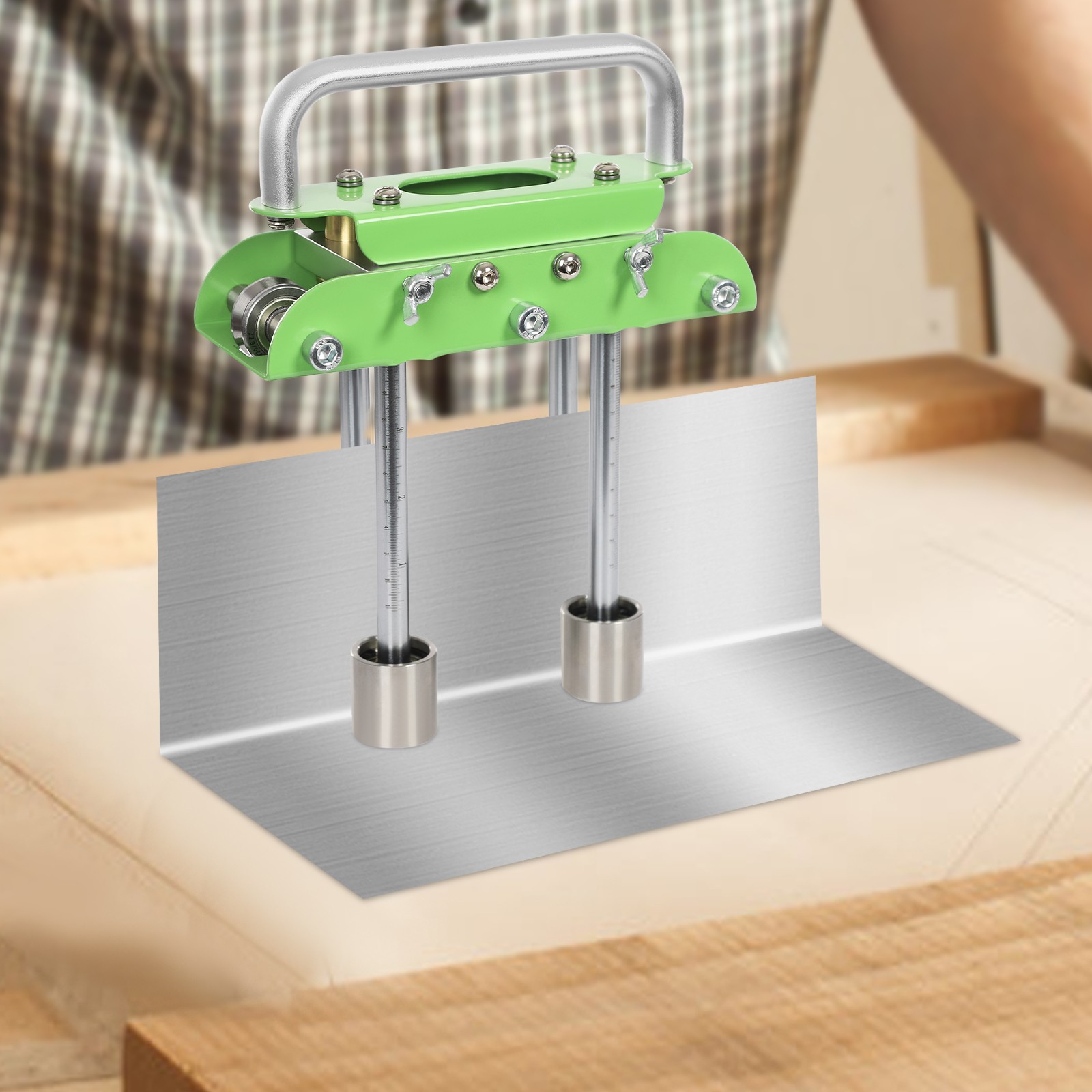 0-90° Metal Bending Tool Green Hand Sheet Metal Bender Bending Machine W/ Shears