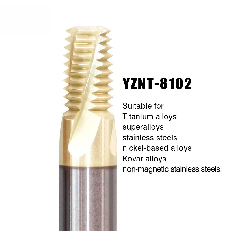 HRC65 Carbide NPT Full Teeth Thread Milling Cutter tools Machining For Steel