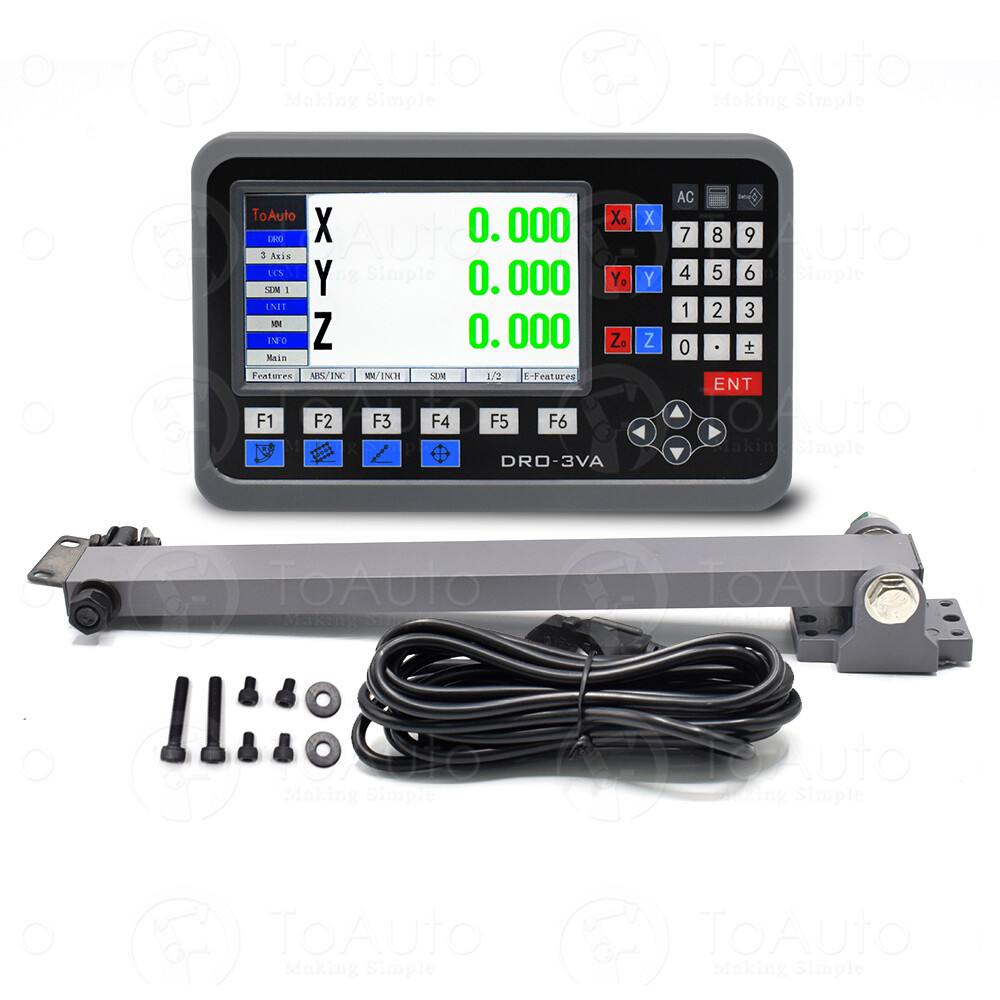 TOAUTO 18″ & 20″ & 40″ Linear Scale 3 Axis Digital Readout DRO Display Full Kit