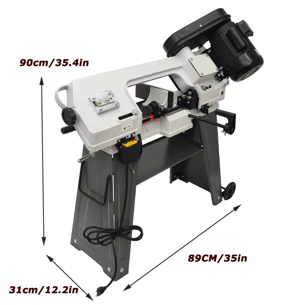 Horizontal/Vertical Bandsaw Metal Cutting Bandsaw Machine Band Saw Cutter 110V