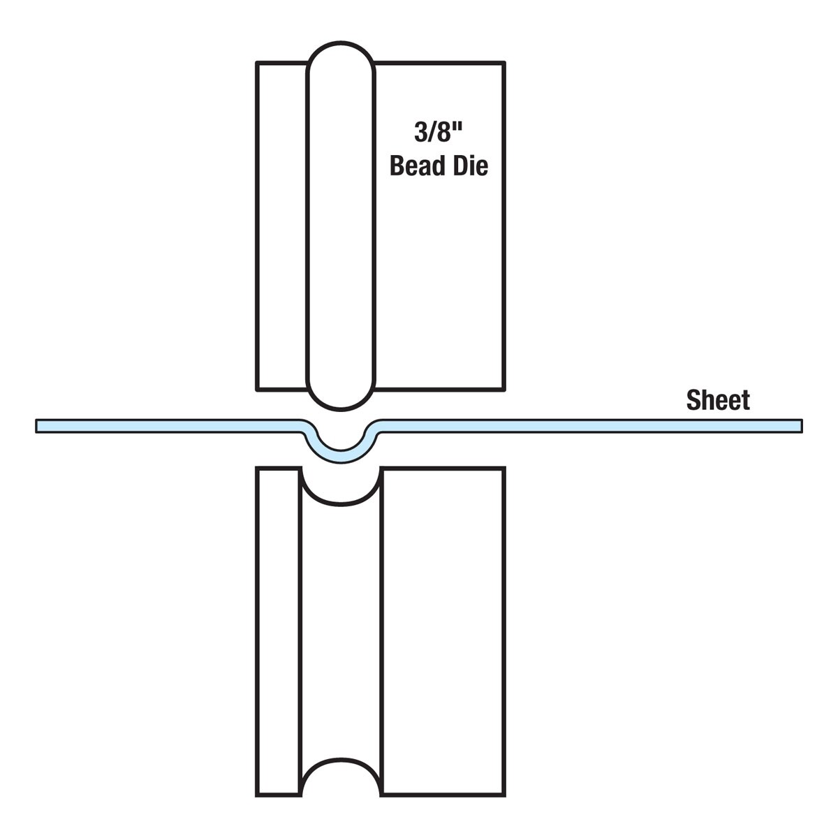 Eastwood Bead Roller 3/8″ Bead Dies For 22 MM Bead Roller Up To 16 Gauge