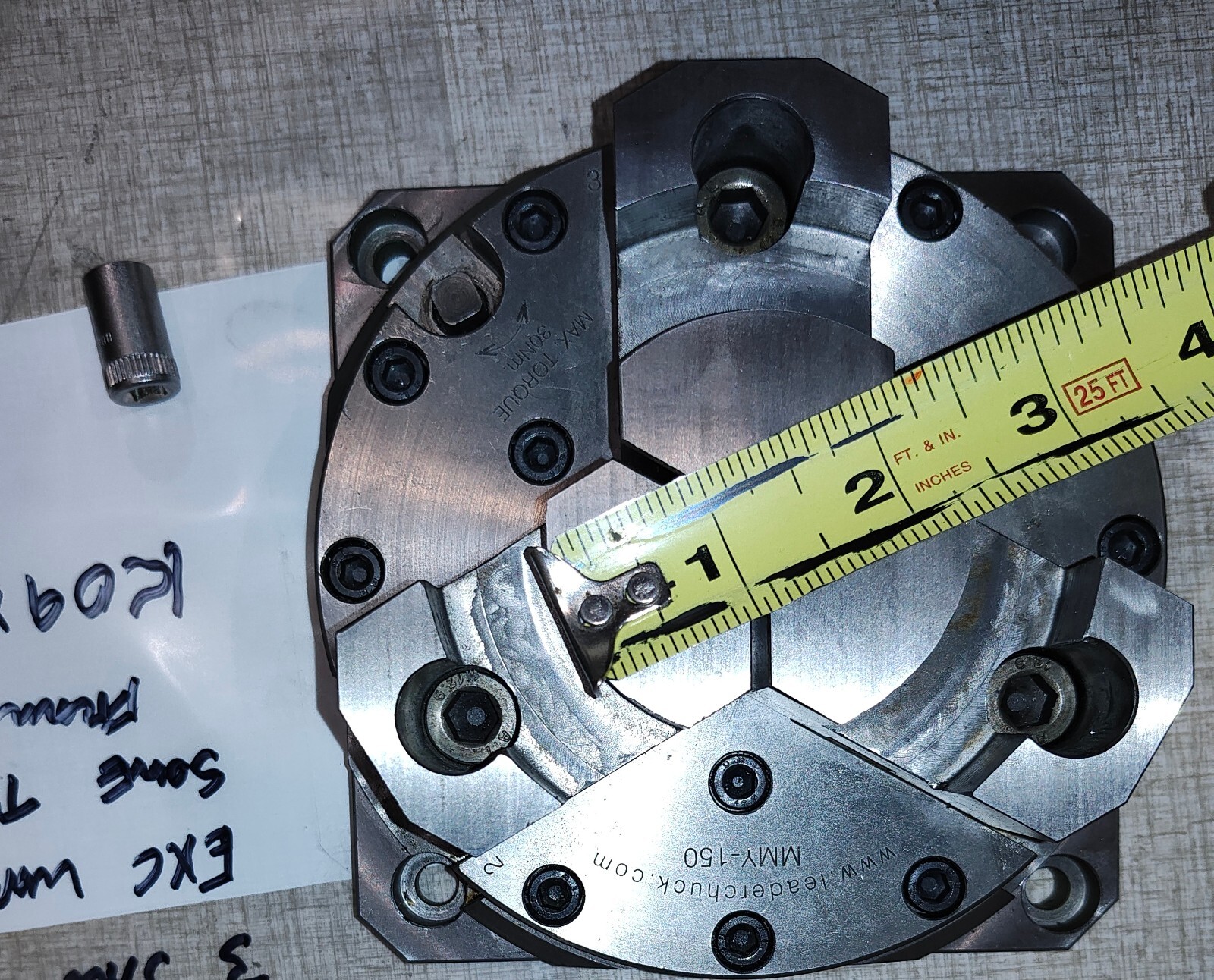 Leaderchuck MMY-150 3 Jaw Setup Chuck #3 w/ 8mm Sq. Drive Socket K09X