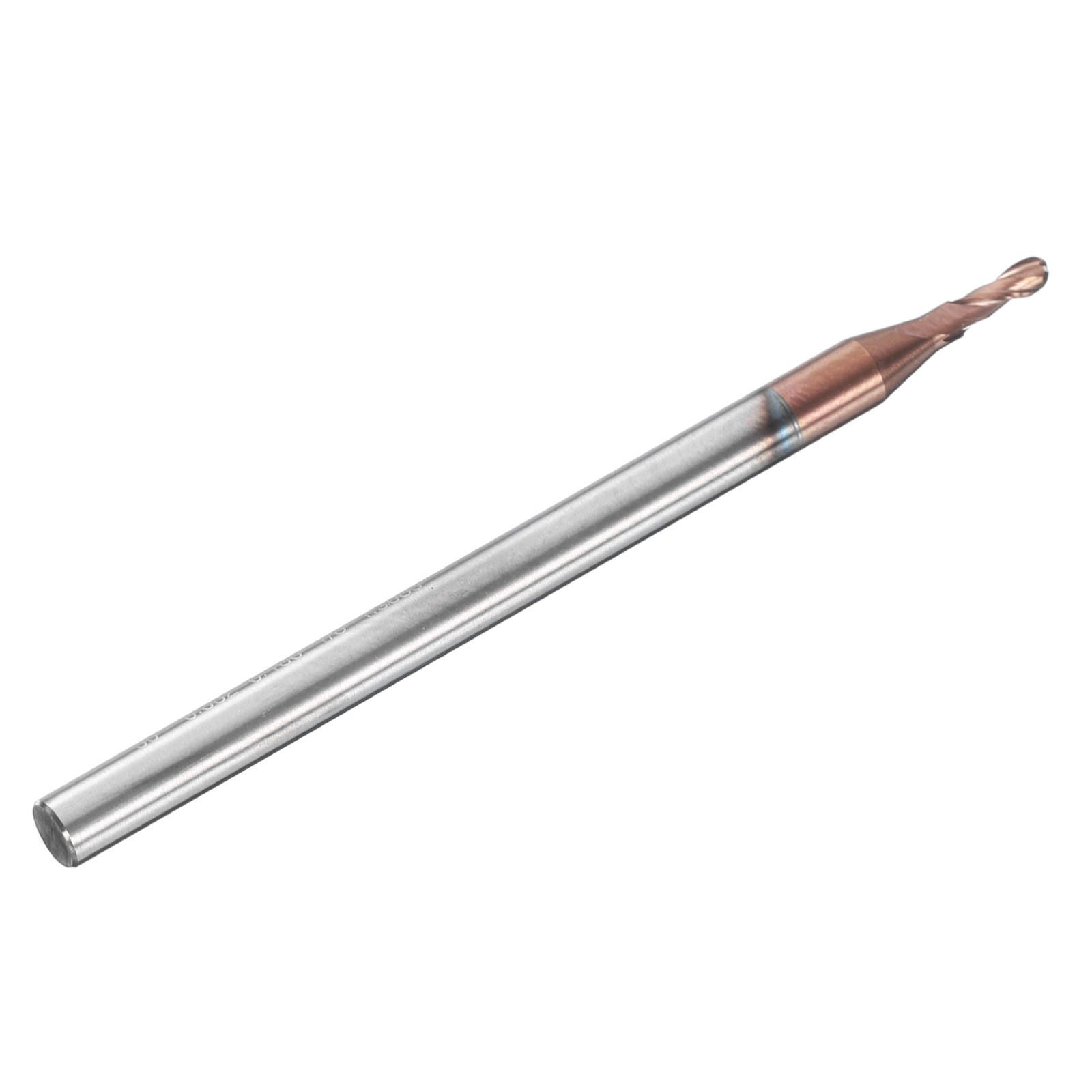 2 Flute Ball Nose End Mill 0.183″ Cutting Length Uncoated for Carving Engraving