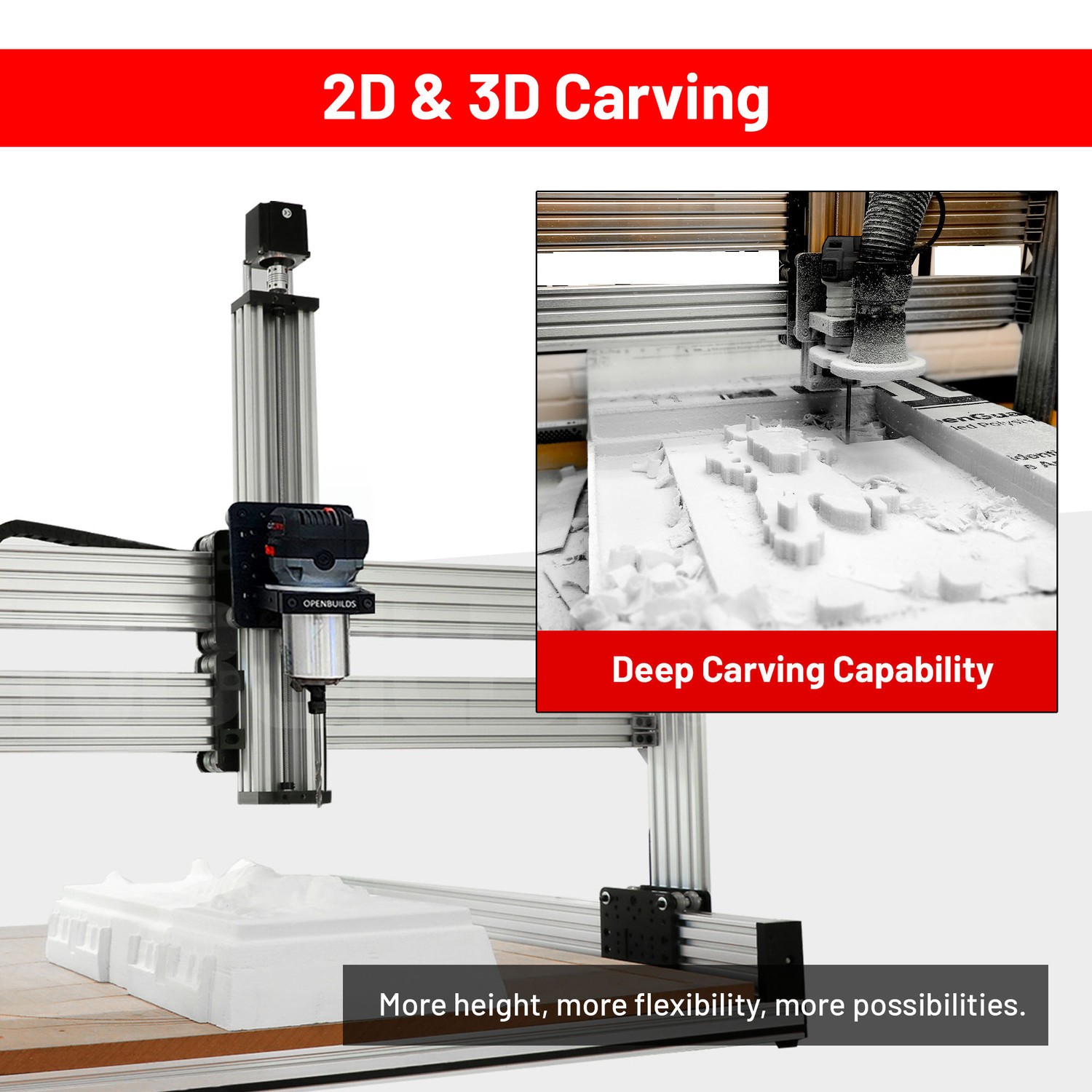 Lead CNC Router Machine Full Kit with High Z Mod Bundle CNC Wood Metal Engraver