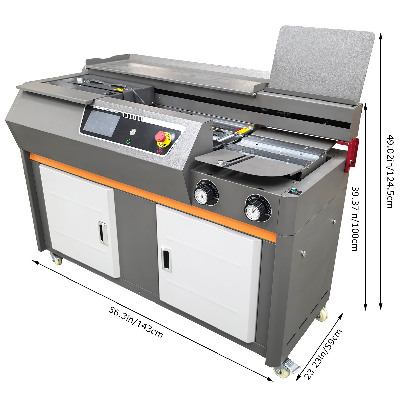 A4 Full Auto Perfect Binding Machine 200-300 books/h w 7” Touch Screen Dust Bag