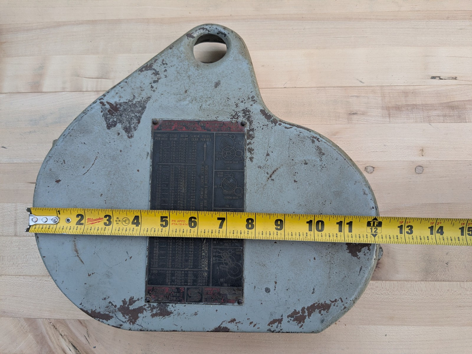 South Bend 9″ lathe change gear cover – cast iron
