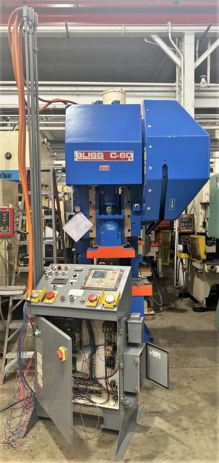 60 Ton Bliss C-60 Flywheel Gap Frame Press Industrial Stamping (1996)