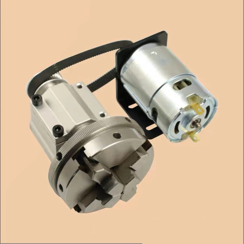 Versatile Motorized Rotary Lathe Woodworking Spindle DIY Slide Assembly + Chuck