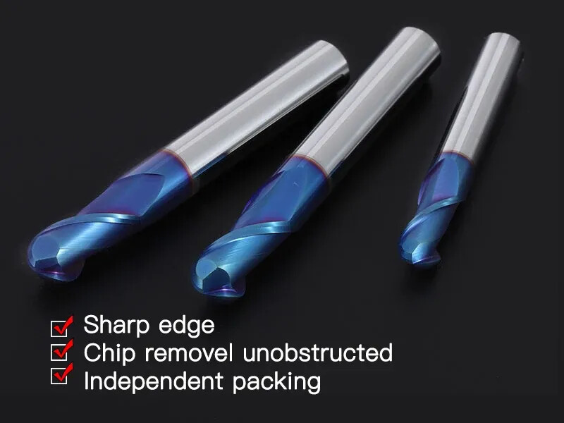 Flutes Ball Nose Milling Alloy Coating Tungsten Steel Tool Cnc Marching Endmills