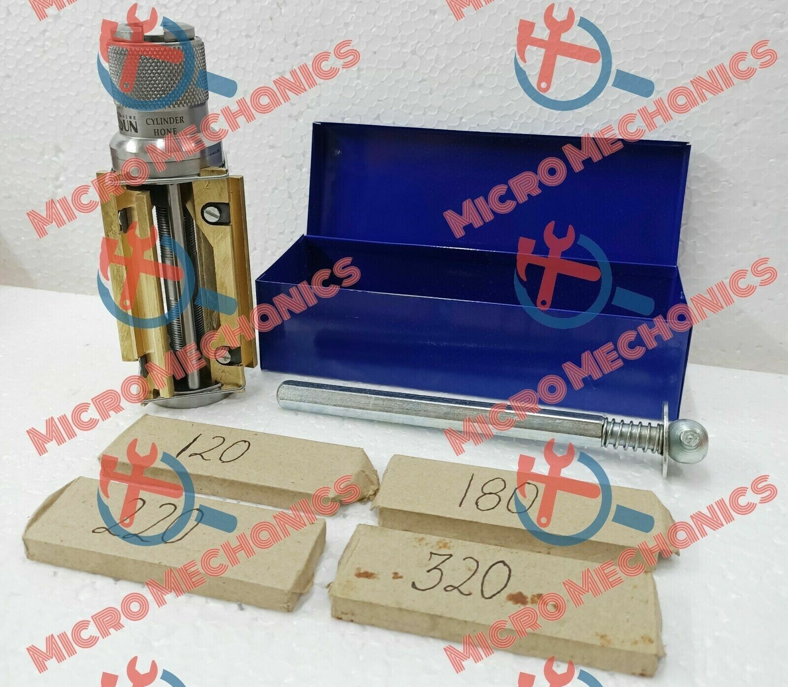 ENGINE CYLINDER HONE KIT – 50 MM To 75 MM HONING MACHINE + 4x SET HONING STONES