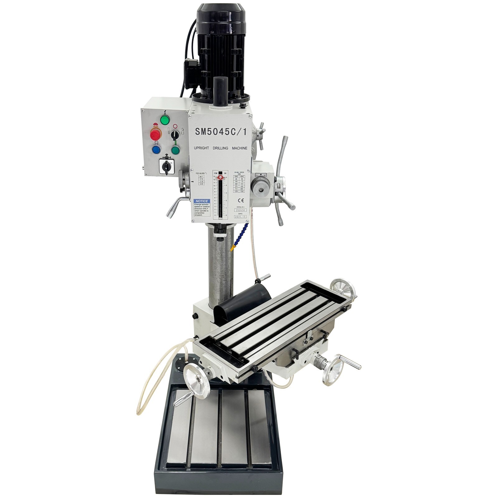 220V 3PH Automatic Feed Gear Head Vertical Drill Press Drilling Tapping Machine