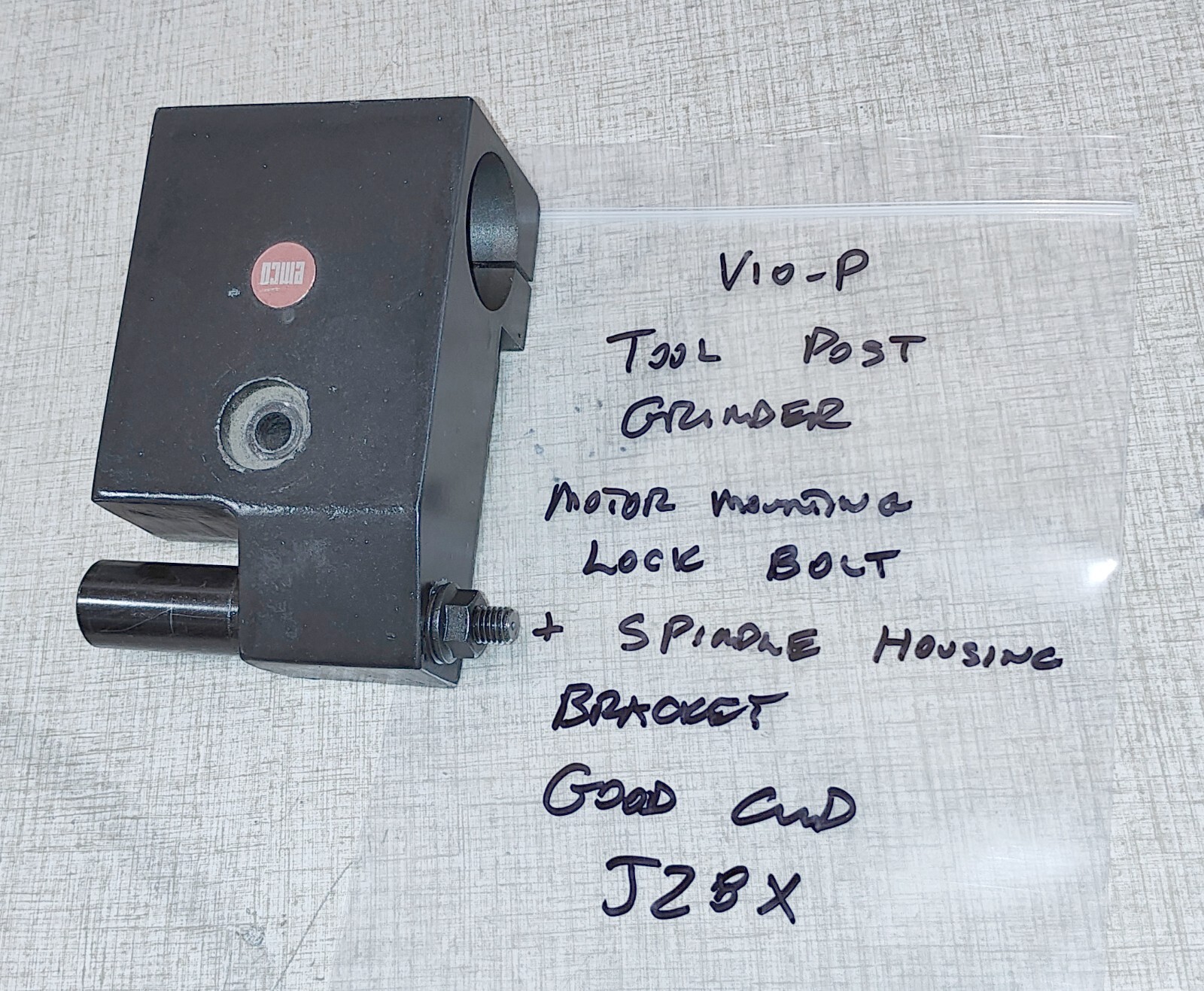 Emco Maximat Lathe Tool Post Grinder Parts: Motor Mounting Block J28X