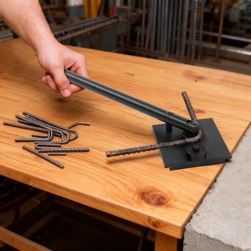 Manual Rebar Bender 0.5–1 Inch With 6 Dies Detachable Handle Q235/45# Steel