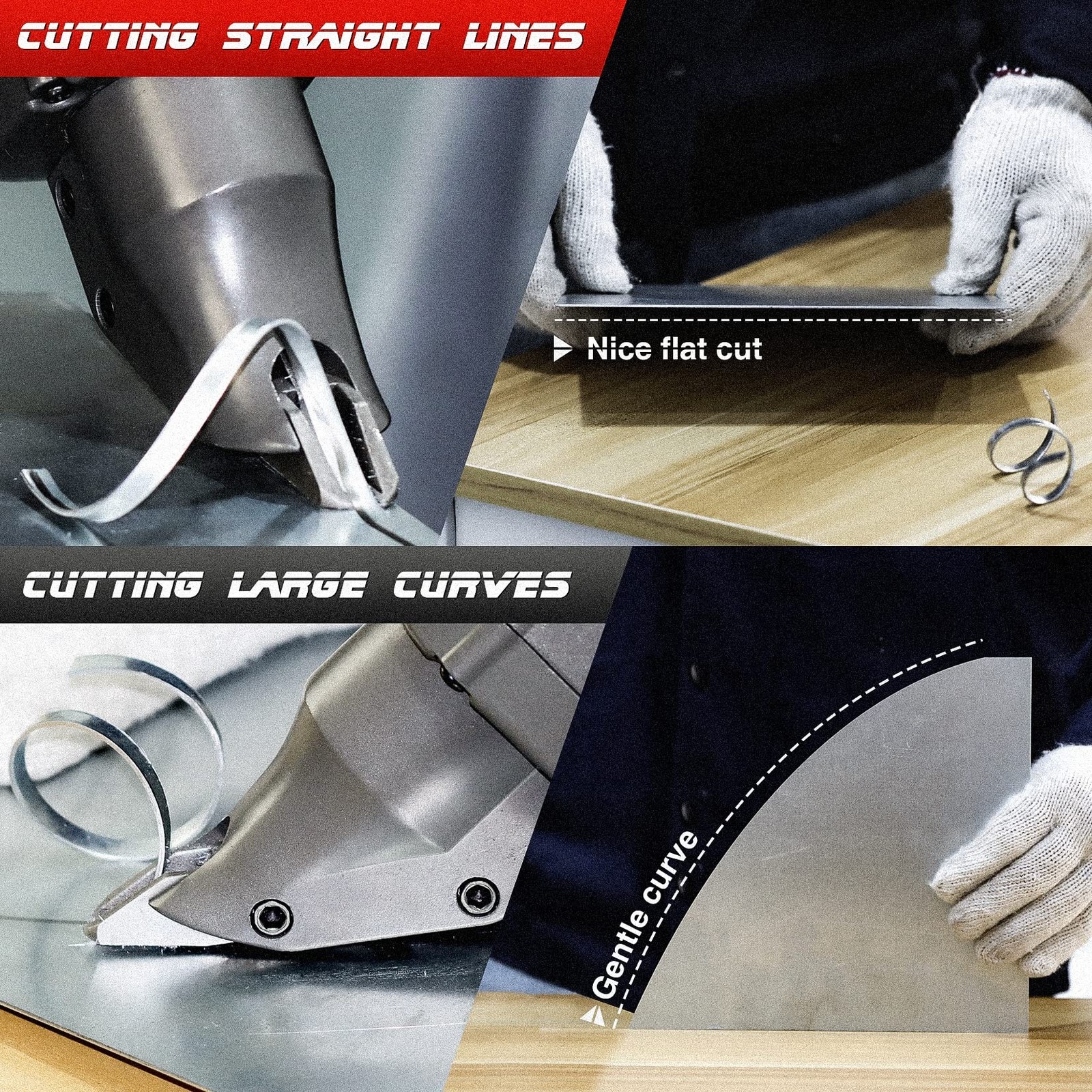 SHALL Electric Metal Cutting Shear, 4.0-Amp Corded Sheet Metal Cutter, Variab…