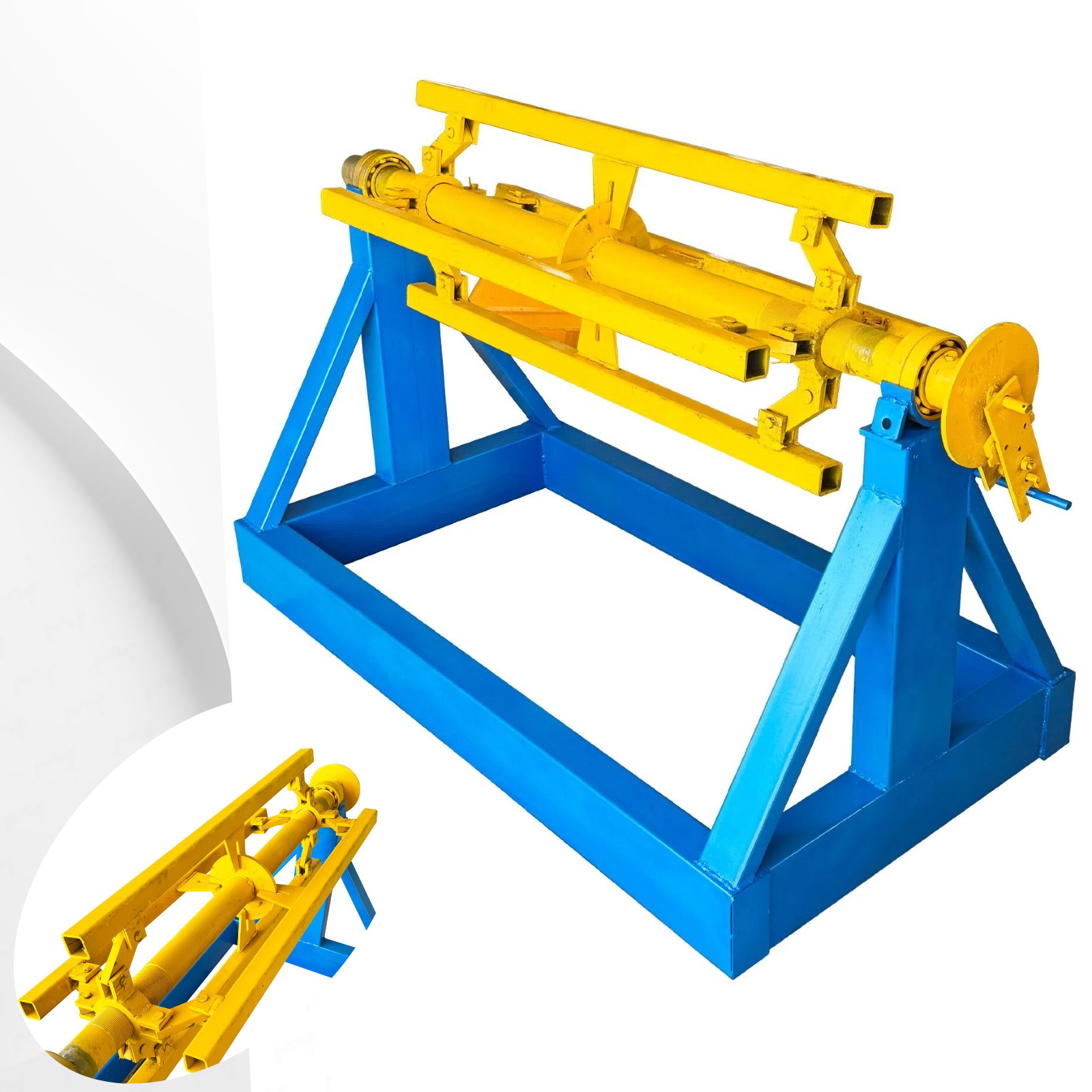 Heavy-Duty Uncoiler Recoiler Material Rack Non-Powered for Steel Coil 1.2m