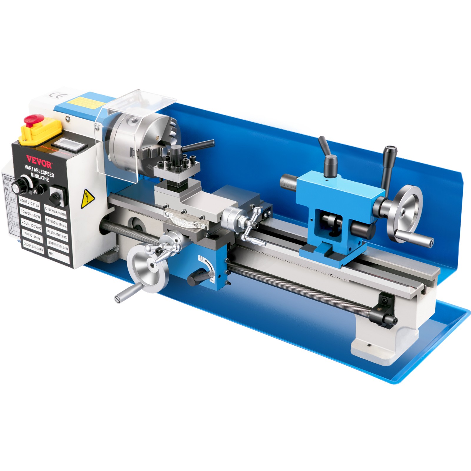 VEVOR 7″X14″ Mini Precision Wood Lathe 550W Metal Bench Lathe Turning Machine