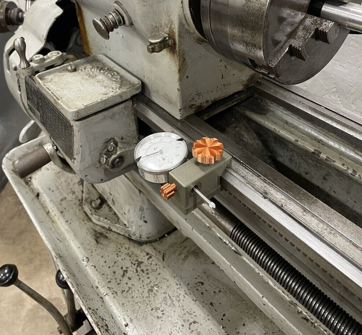 Sheldon 11″, 12″ or 13″ lathe carriage Dial Indicator Holder!(3d Printed)
