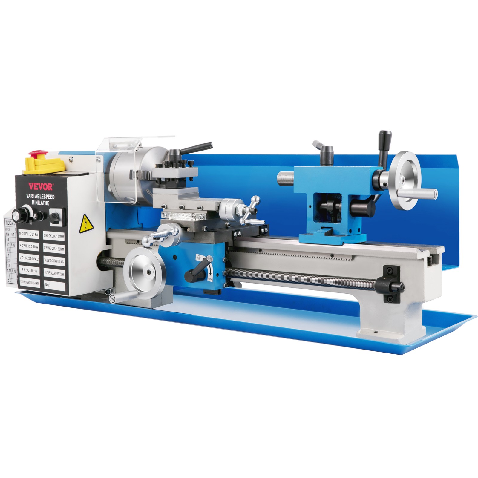 VEVOR 7″X14″ Mini Precision Wood Lathe 550W Metal Bench Lathe Turning Machine