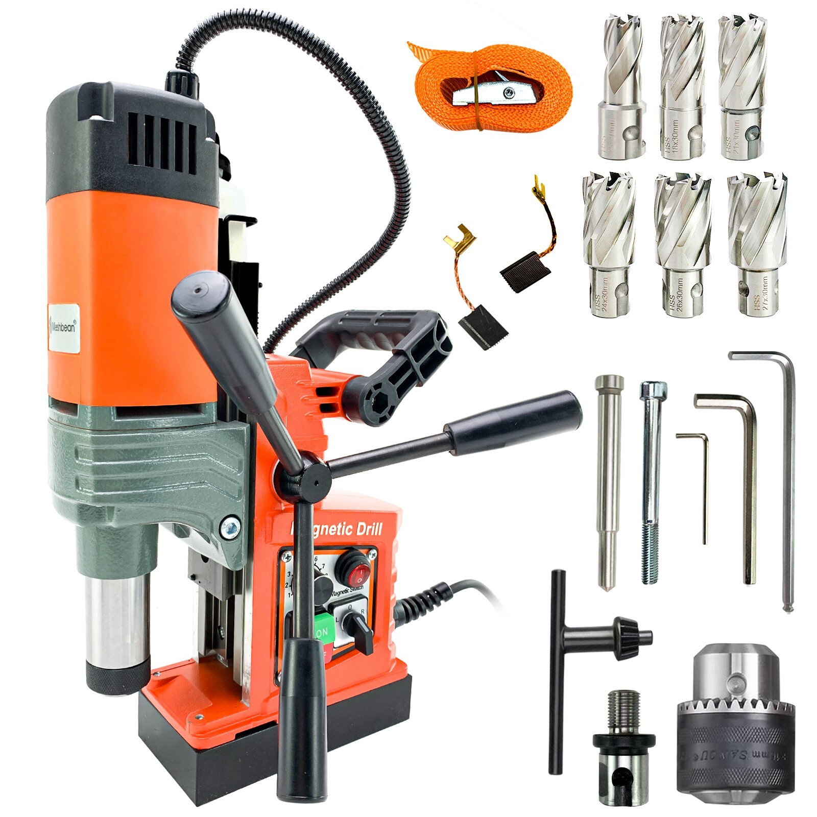 Magnetic Drill Press 1400W 13000N 810RPM 2″ Coring/Tapping/Drilling Machine