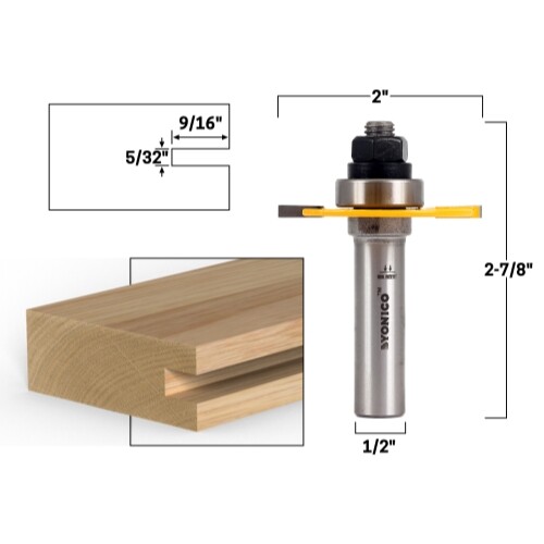 5/32″ Slotting Cutter Router Bit – 1/2″ Shank – Yonico 12104