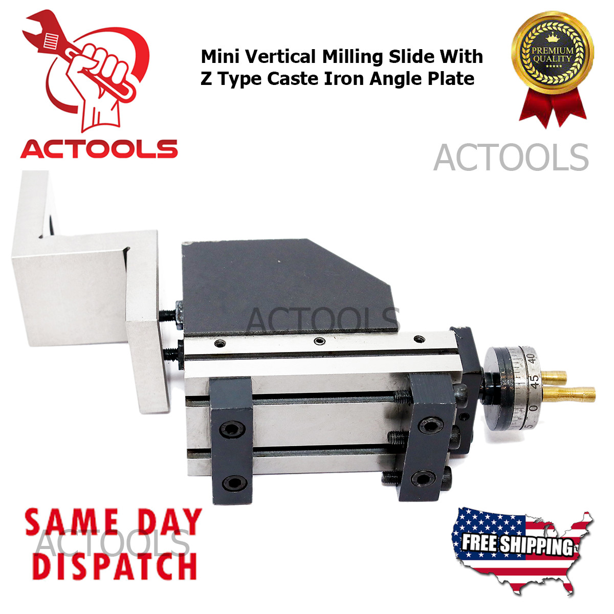 Mini Vertical Milling Slide With Z Type Caste Iron Angle Plate ACTOOLS