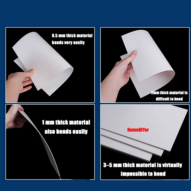 ABS Plastic Sheet DIY Project Model Making Plate Board Black White Beige 0.5-5mm