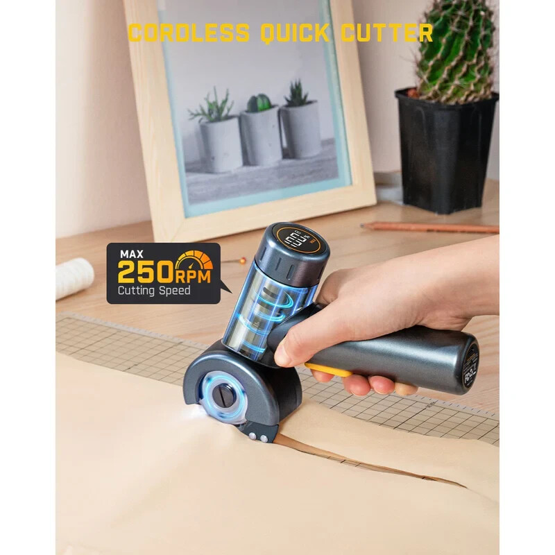 C8 Nano 3.7V Cordless Electric Scissors with LED Display, Rechargeable Cardbo…