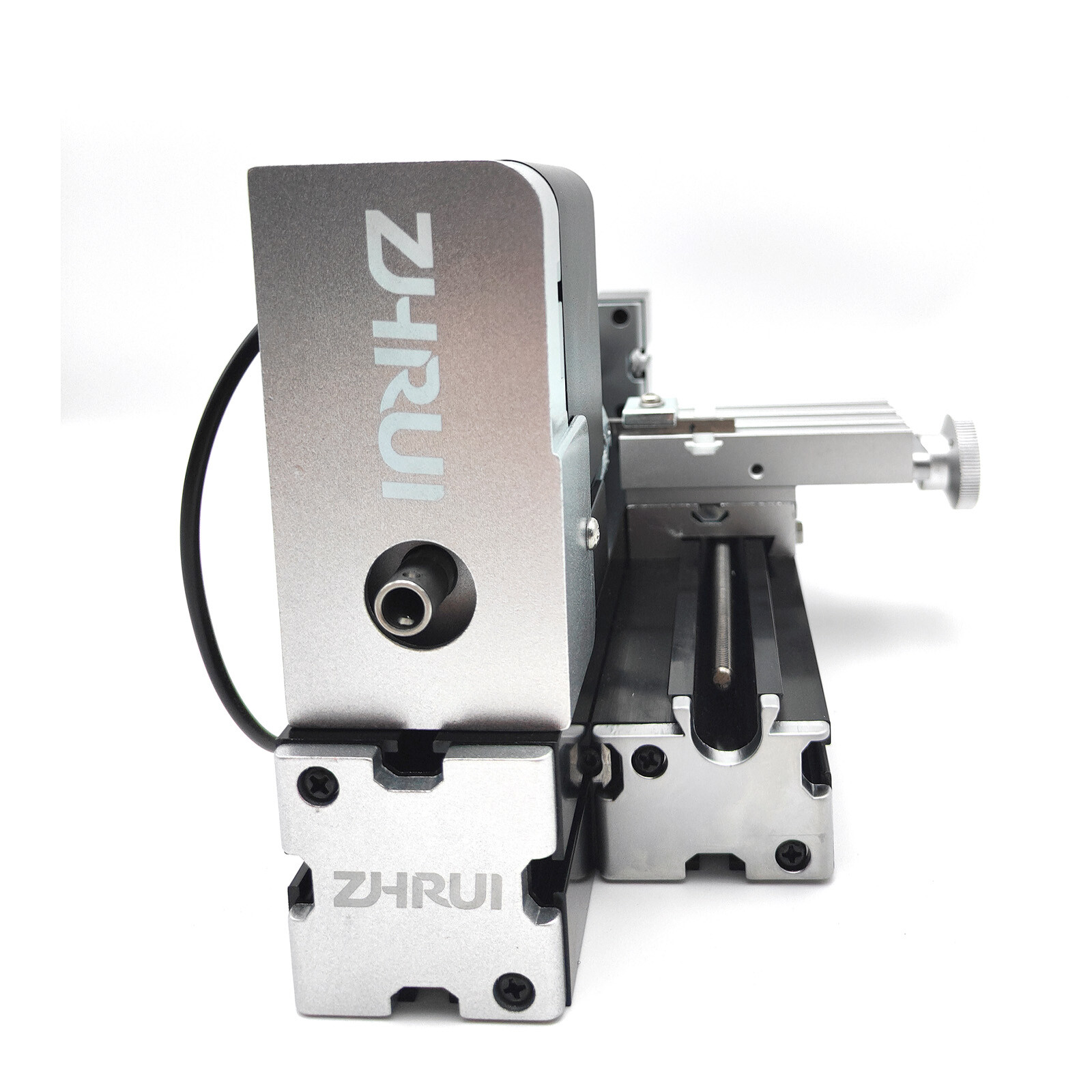 ZHRUI Miniature 36W Mini All-metal Lathe for Woodworking with 5PCS Turning Tool