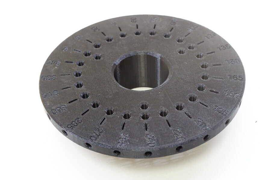 Lathe Indexing Plate For Grizzly G0709 14×40 Spindle (increments of 15 degrees)