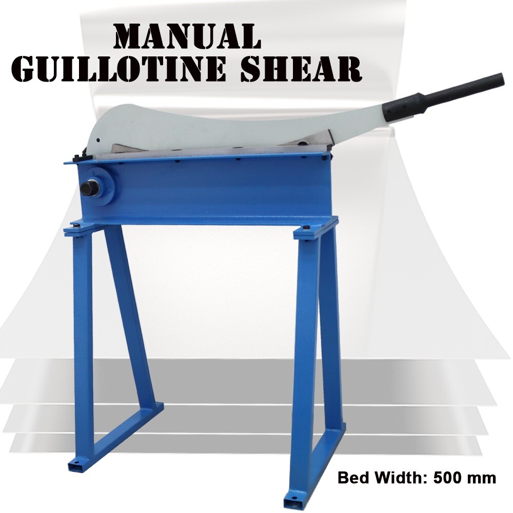 Manual Guillotine Shear Gauge Sheet Metal Plate Cutter 19.6″ Cutting Width