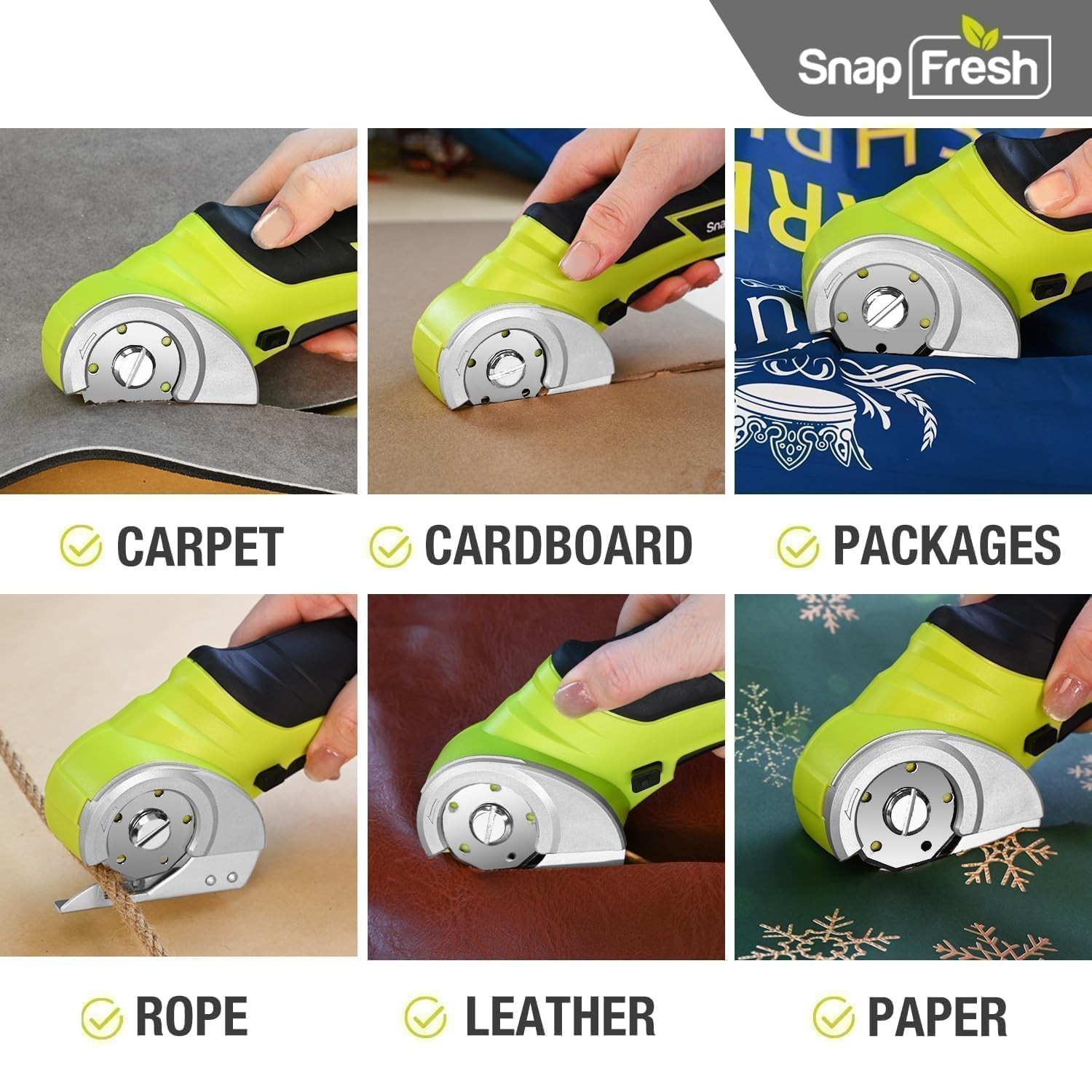 Cordless Electric Scissors, 4V Electric Mini Box Cutter, Carpet & Cardboard C…