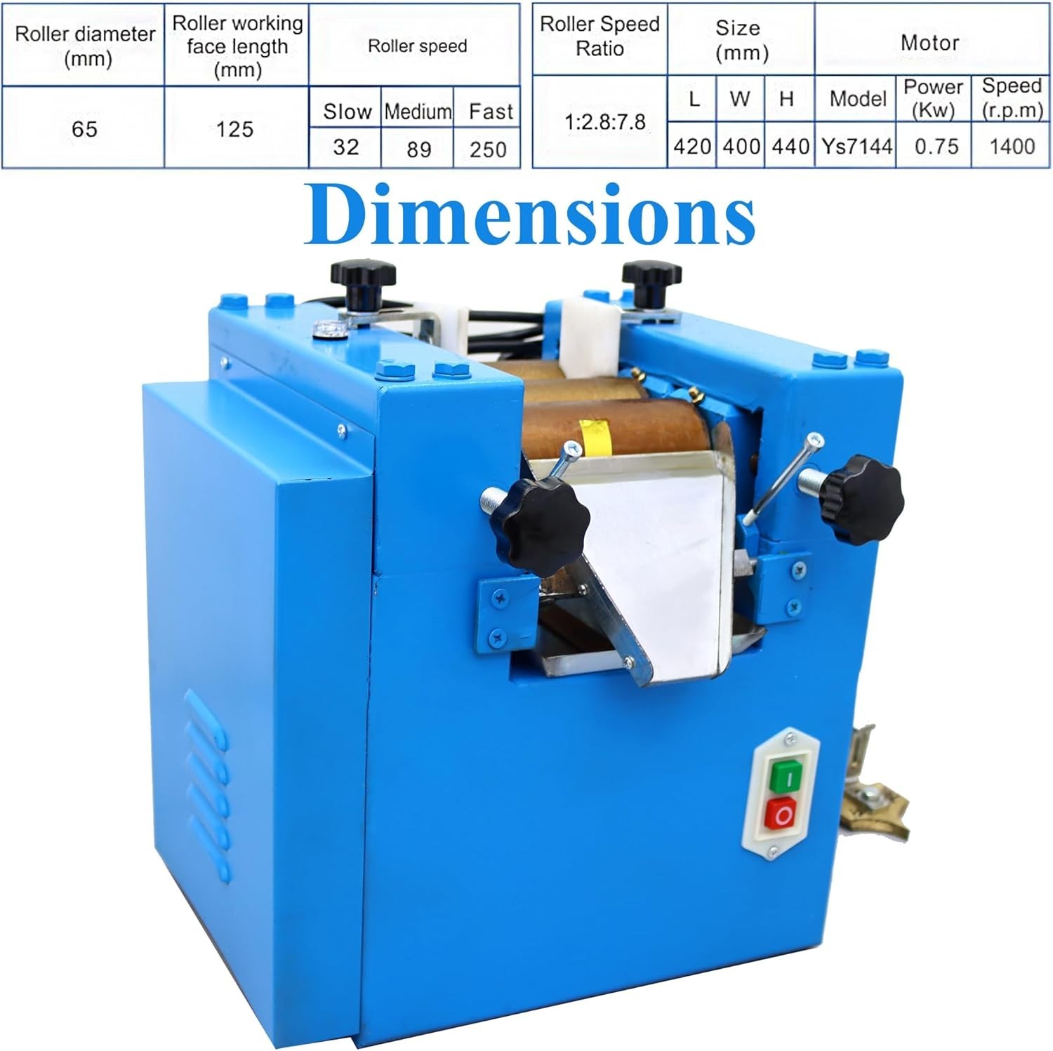 110V Lab Three Roll Mill Grinder with Alloy Steel Roller, lab Grinding Machine