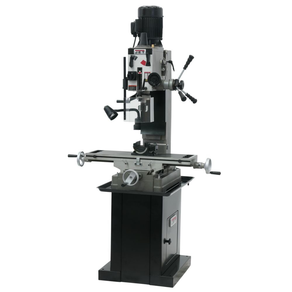 JET 351159 Column Mill Drill with Newall DP500 2-Axis DRO and X-Powerfeed New