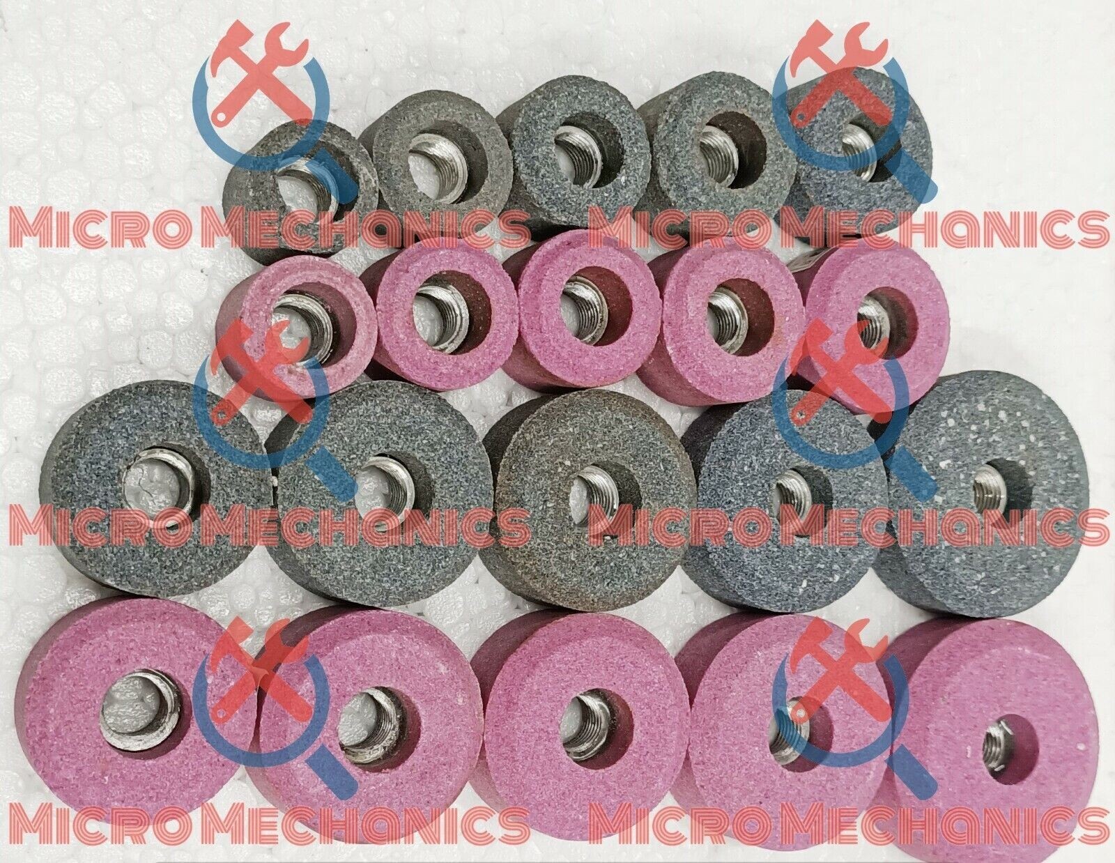 20x VALVE SEAT GRINDING STONES Set For SIOUX HOLDER 11/16″ Thread 80 Grit.