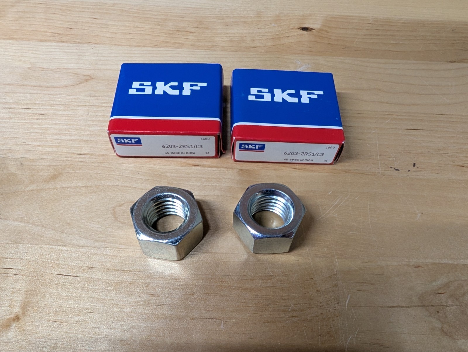 Bench Grinder Sealed Bearings & Arbor Nuts Set 7” | Baldor Compatible | USA
