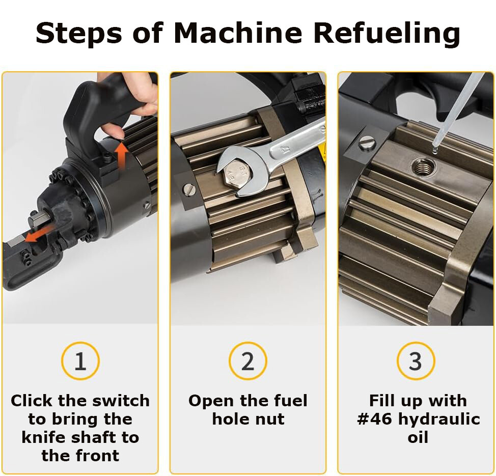 Hand-held Electric Steel Bar Carbon Steel Hydraulic Cutter 4-32mm Rebar 110V