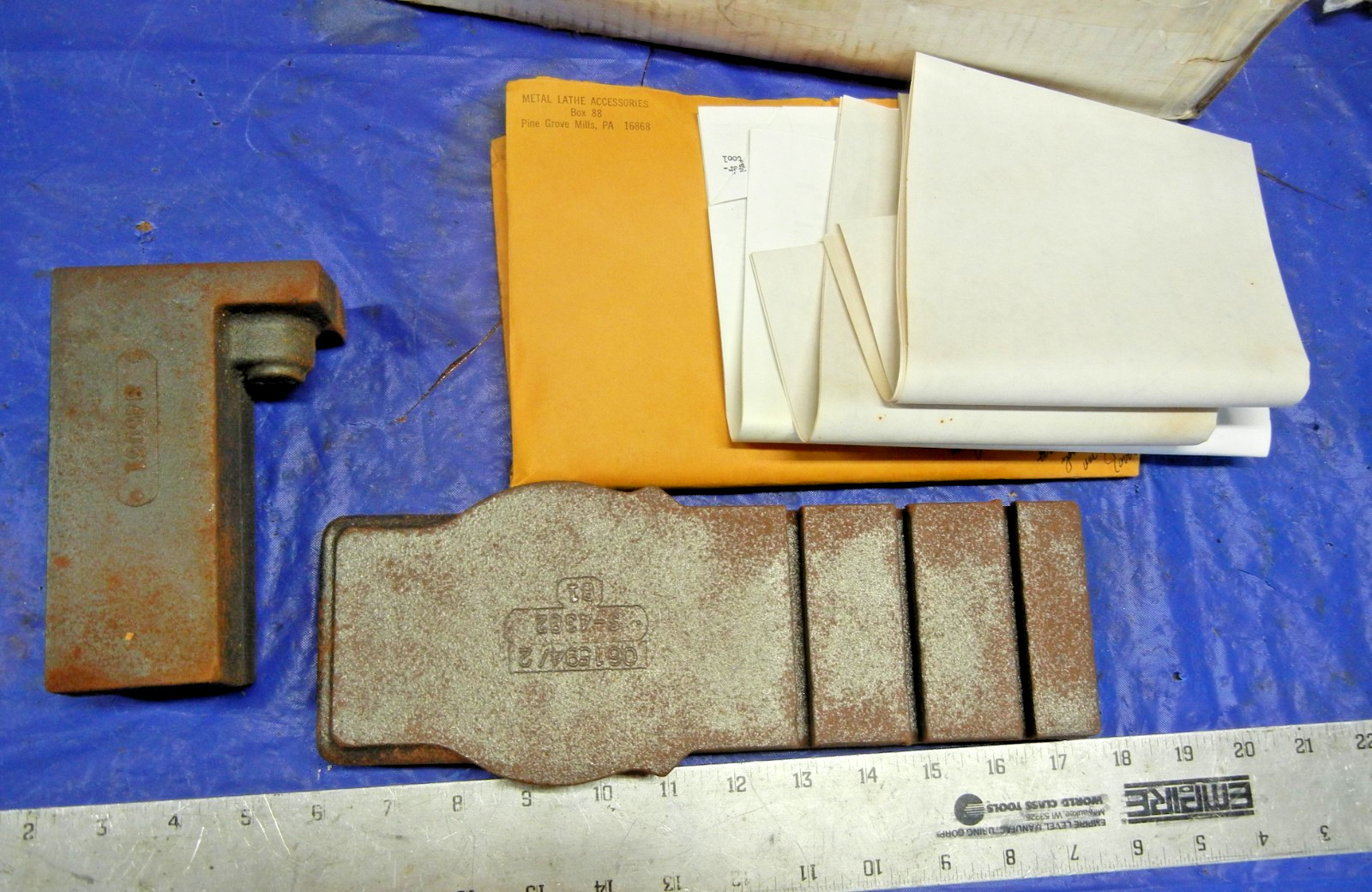 MLA Cross slide and rear tool post casting kit NOS for South Bend 9″ Lathe