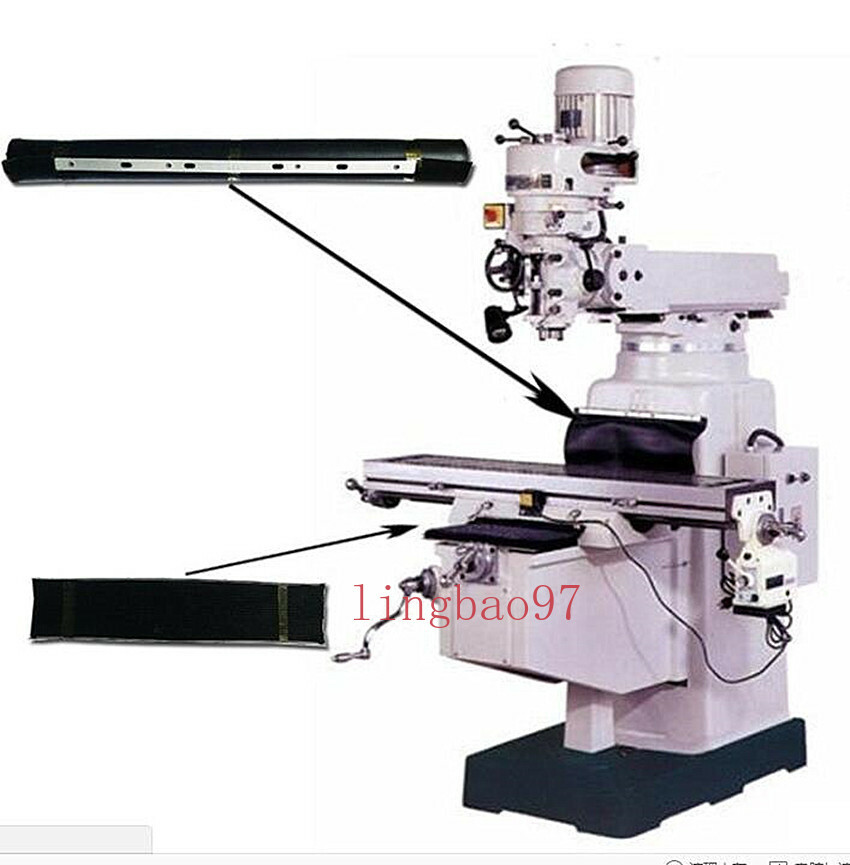 2PCS Milling Machine Part Accordion Type + Retractable Way Cover (Front & Back)