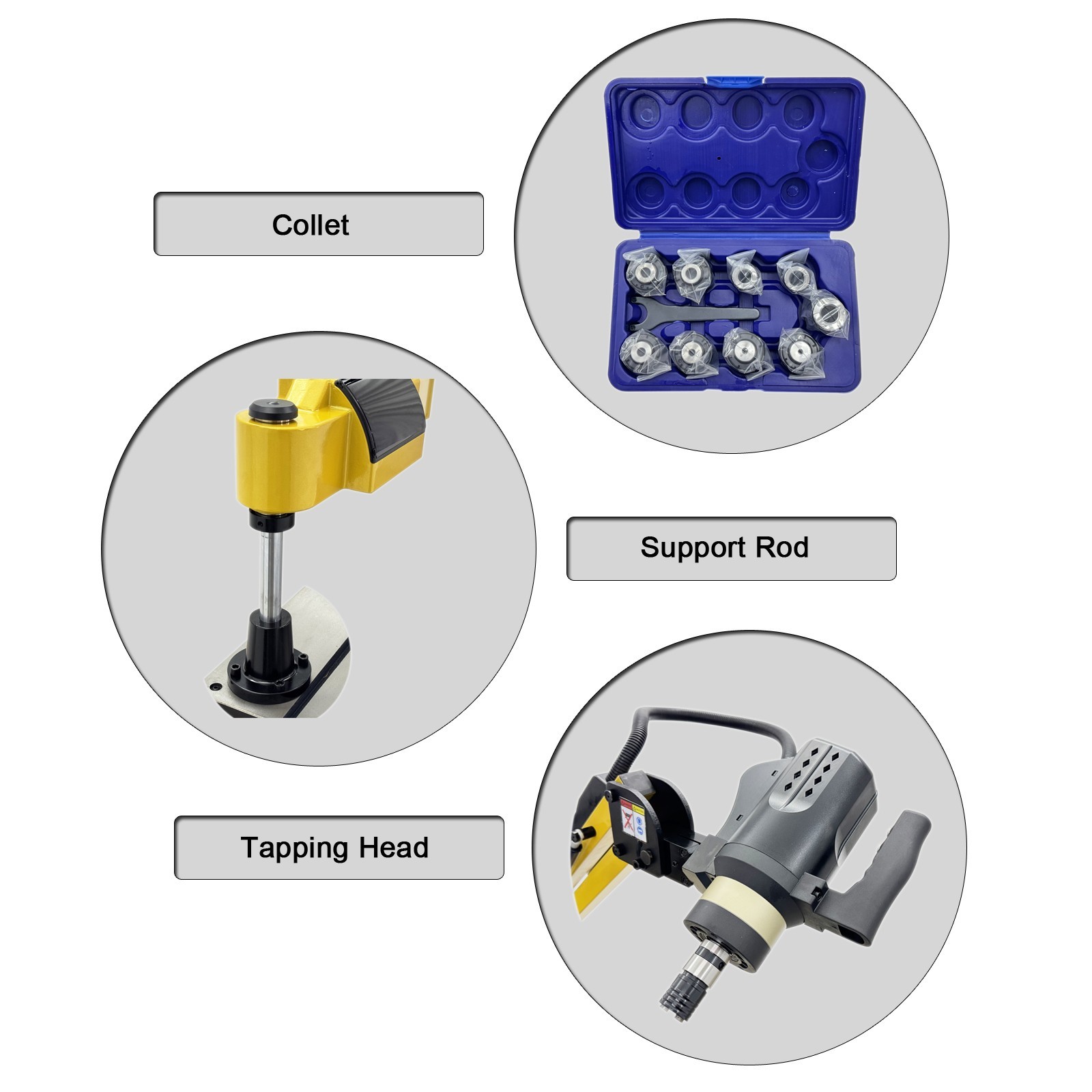 Universal 360˚ Electric Tapping Machine (110V, 1200W / 1.6HP, M3-M20, 1-500RPM)