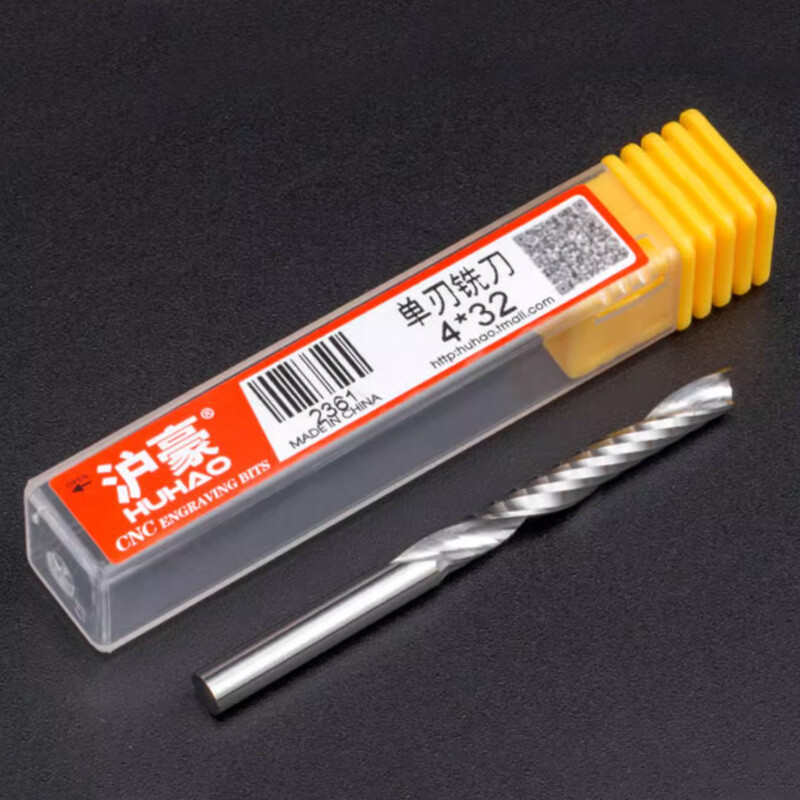 10Pcs 4mm Carbide Single Flute Spiral Router Bit End Mill CNC Cutter MDF Acrylic