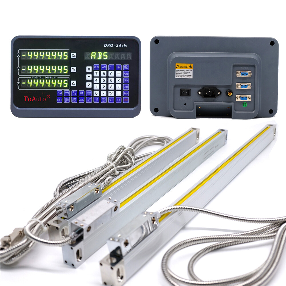150mm+200mm+300mm Linear Scales 3 Axis DRO Digital Readout Kit for Mill Lathe US