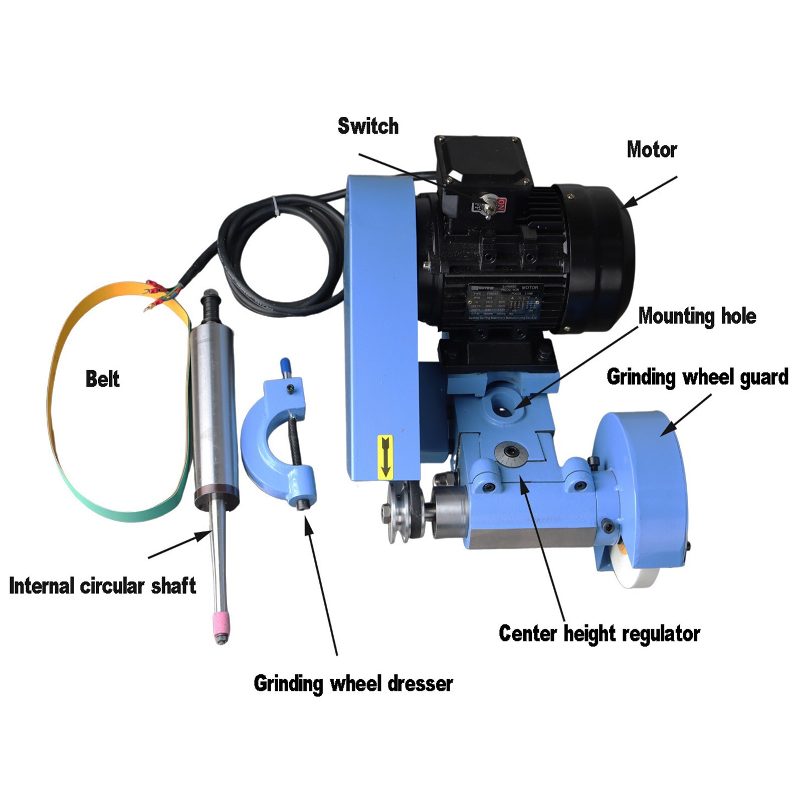 Lathe Tool Post Grinder Internal and External Sharpener Grinding Machine 220V