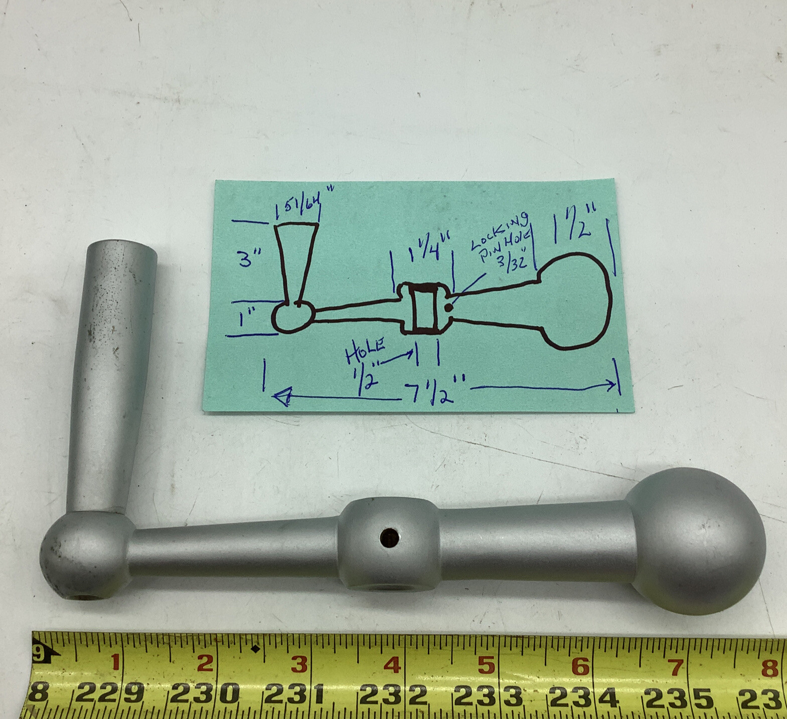 Handle Lathe, Crank Tri Ball Balanced 365-07,(One In Lot) 2568-N Cart