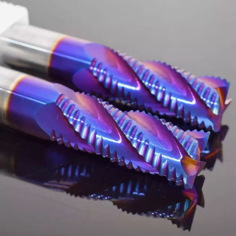 HRC65 4mm-12mm 4 Flute steel Roughing End Mill 4/6/8/10/12mm Shank