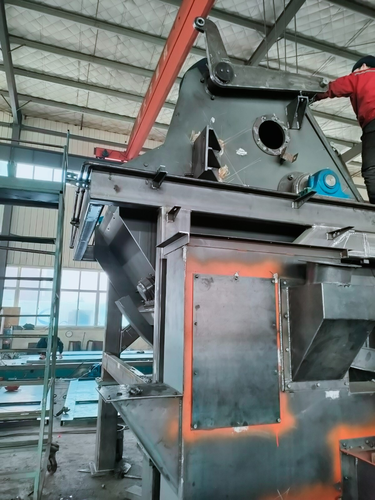 21 Cubic Foot Manganese Drum Shot Blast Machine “System” with Dust Collector
