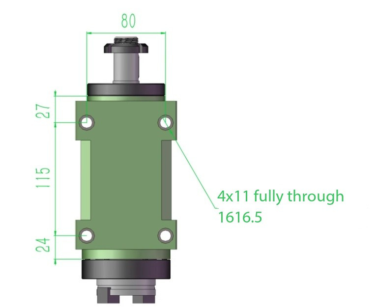 ER25 BT30 Morse Taper No. 3 Power Head High-Precision Spindle Mechanical CNC