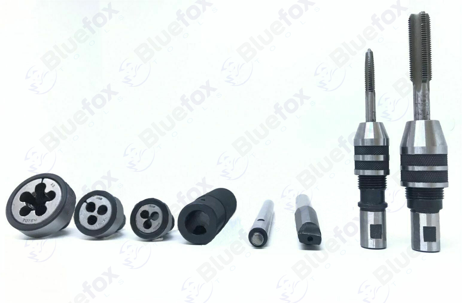 Lathe Tailstock Tap And Die Holder Set MT3 Shank Threading Tapping Kit 8 Pc Set