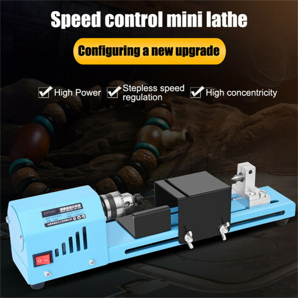 150W 12V/24V DIY Mini Lathe Beads Machine Grinding Woodworking Drill Craft Tool