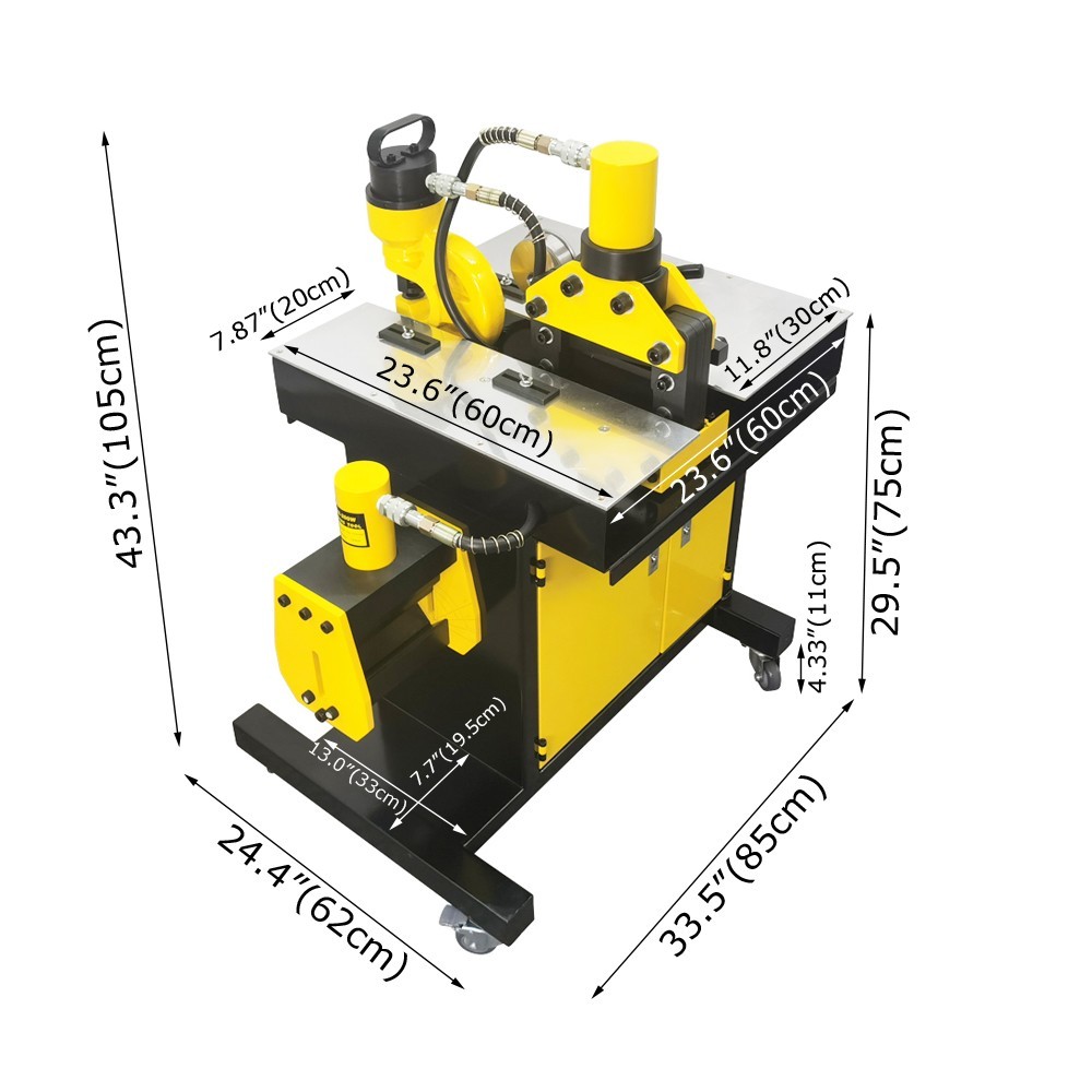 Electric Multifunctional 3in1 Busbar Processing Machine Busbar Cutting Punching